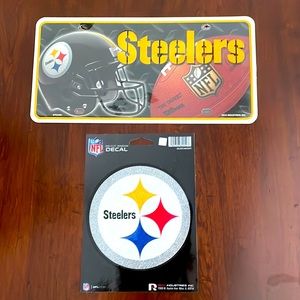Steelers Car Plate and Window Decal
